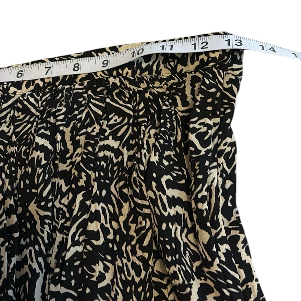 ba&sh Black and Cream Asymmetrical Midi Skirt - Picture 6 of 9